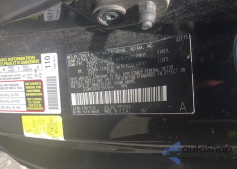 2015 Toyota Sienna Le 7 Passenger/Le 8 Passenger из США, поврежденный, VIN 5TDKK3DC8FS587644